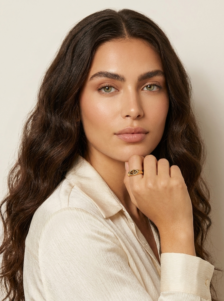 Marquise Crystal Band Ring