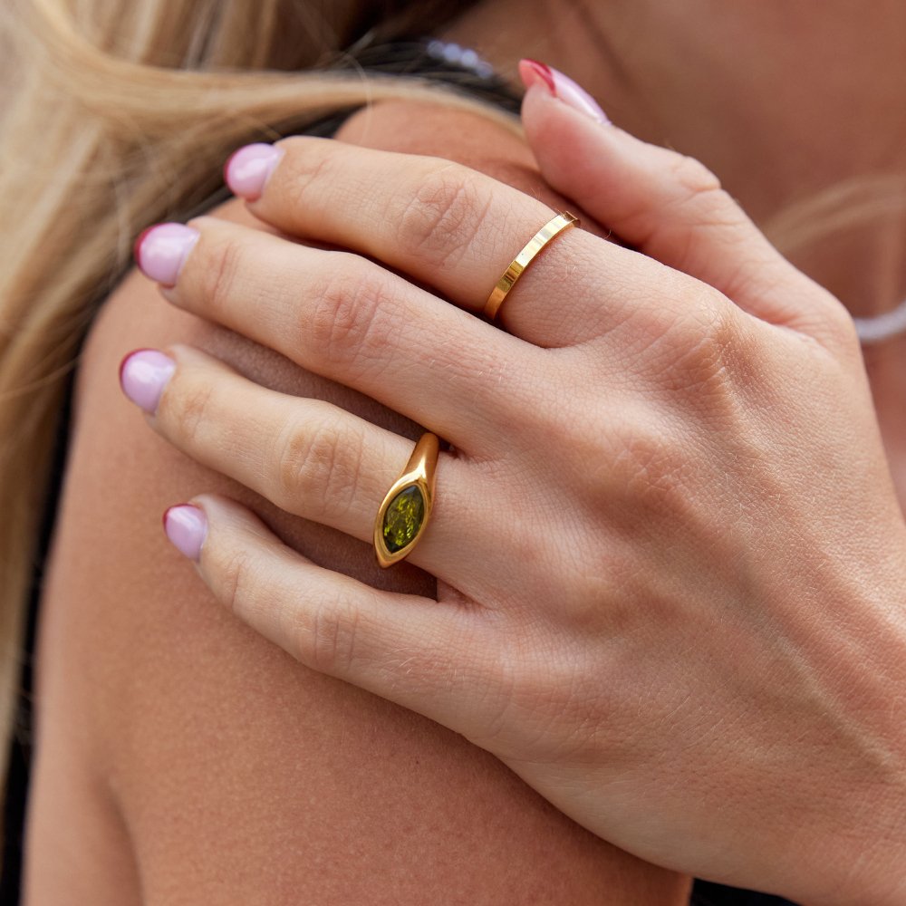 Marquise Crystal Band Ring