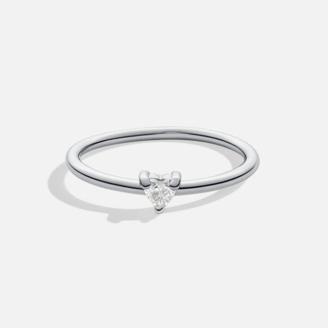 Minimal Crystal Solitaire Ring