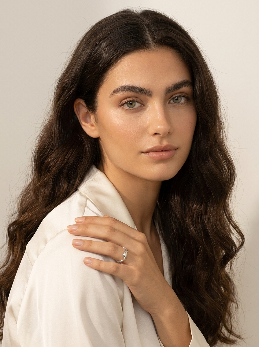 Minimal Silver Wave Ring