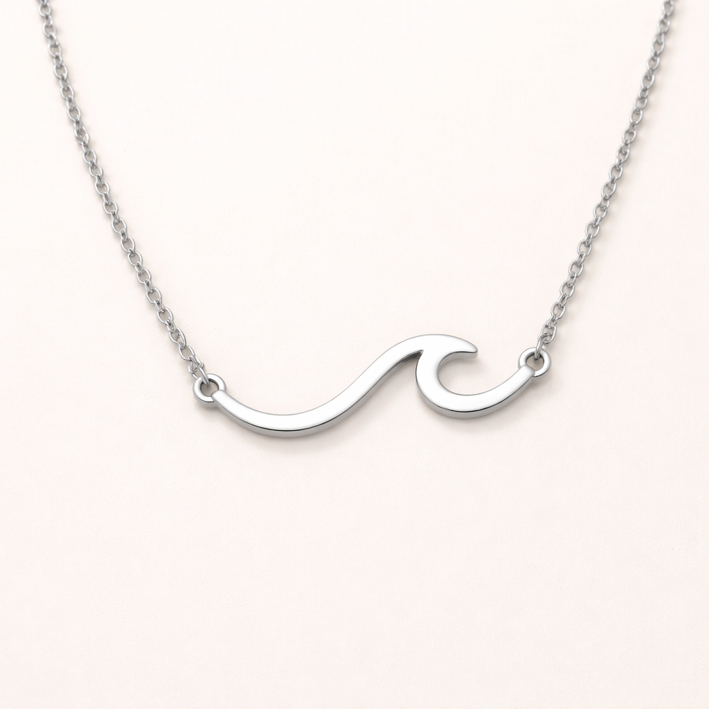 Minimal Wave Chain Necklace