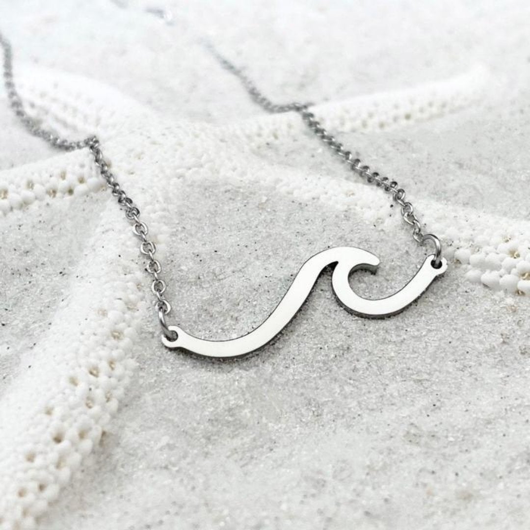 Minimal Wave Chain Necklace