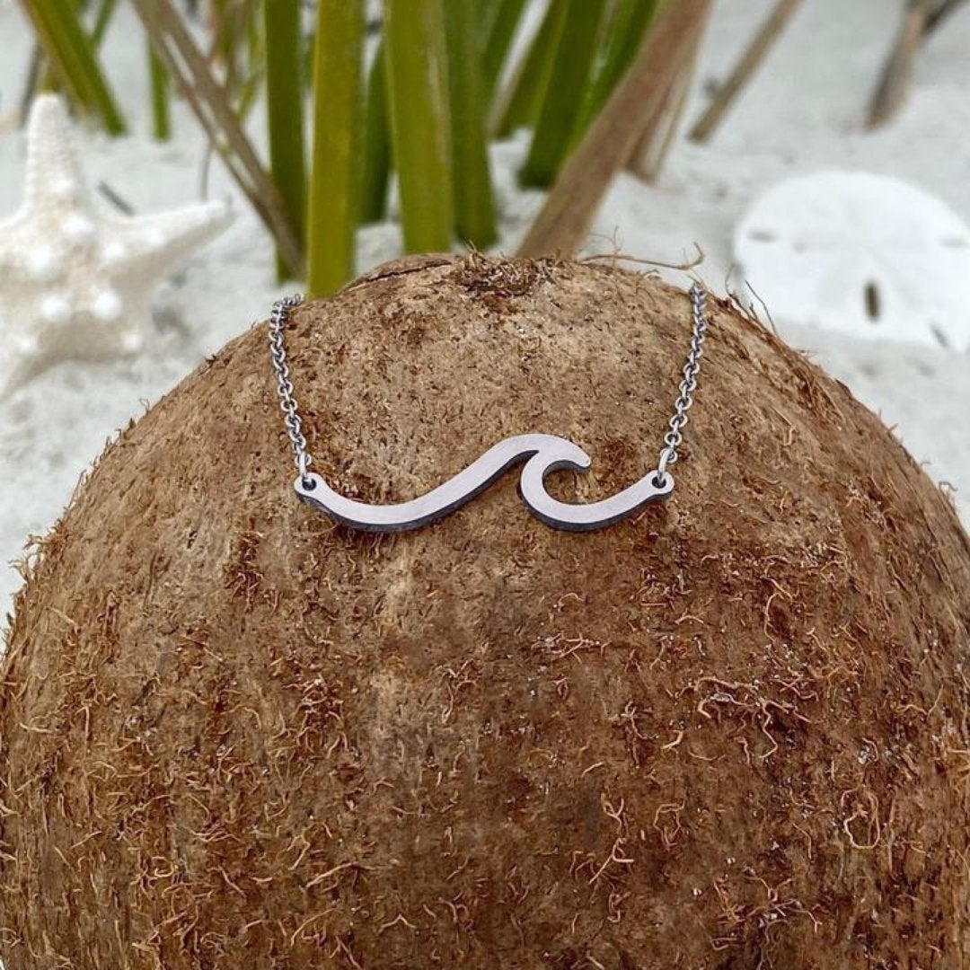 Minimal Wave Chain Necklace