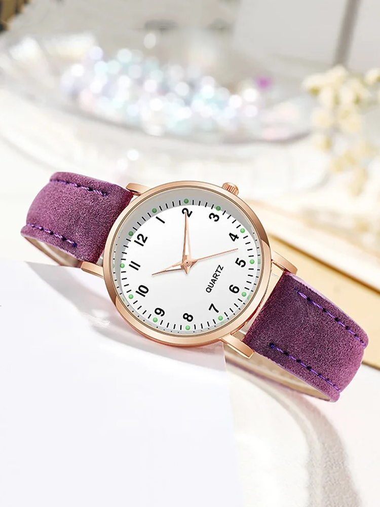 Minimalist Leather Strap Watch - Elara
