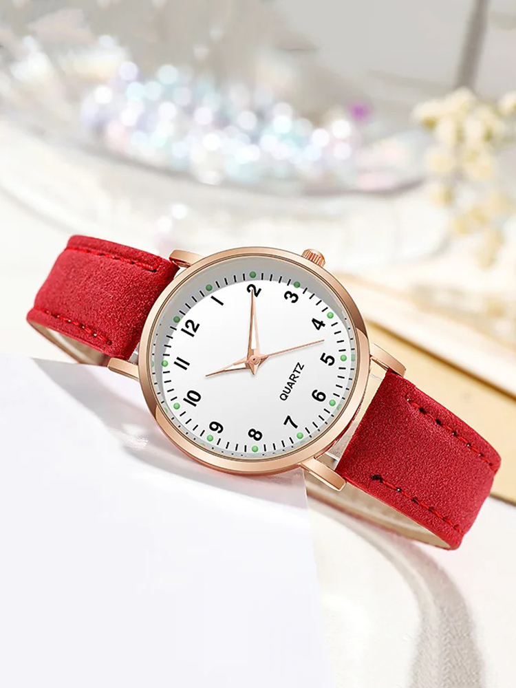 Minimalist Leather Strap Watch - Elara