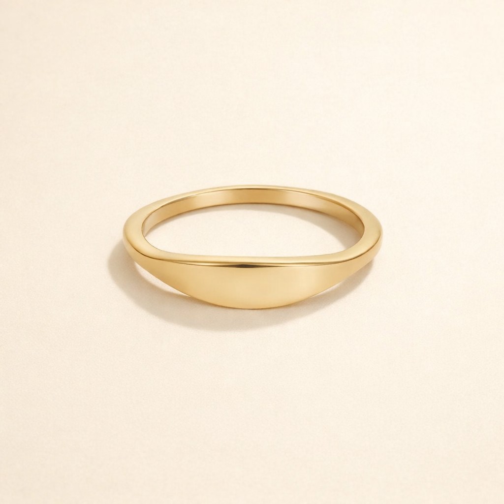 Minimalist Signet Band Ring