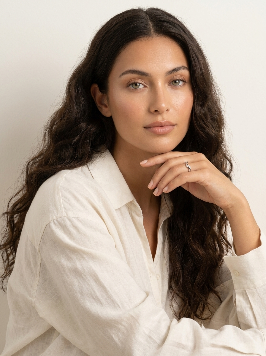 Minimalist Wave Open Ring – Selene