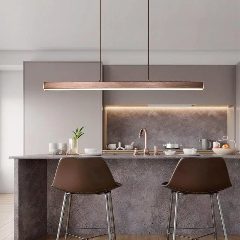 Modern Linear LED Pendant Light – Dimmable Dining Table