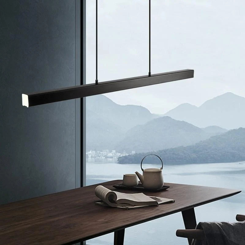 Modern Linear LED Pendant Light – Dimmable Dining Table