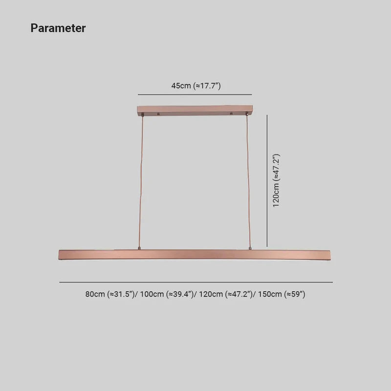 Modern Linear LED Pendant Light – Dimmable Dining Table