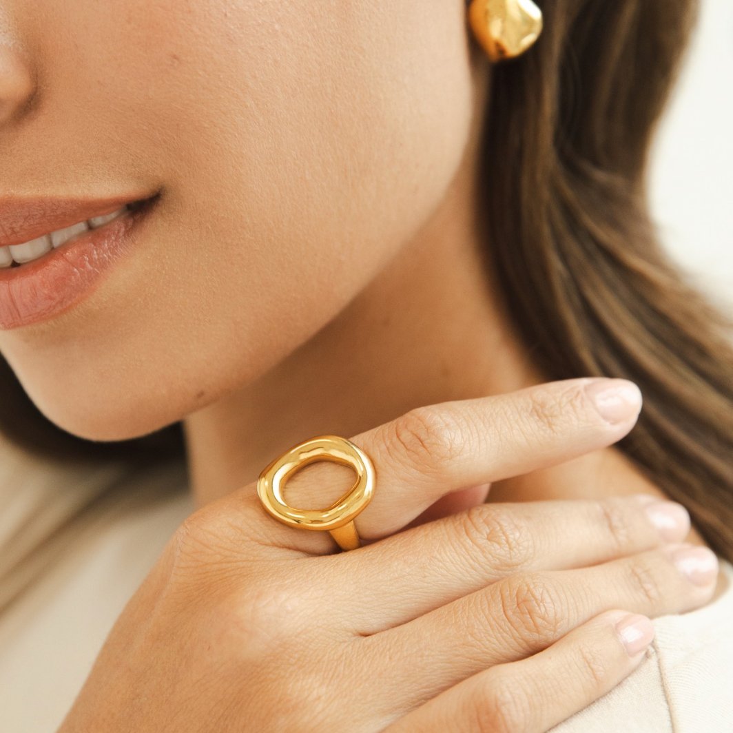 Modern Open Oval Ring