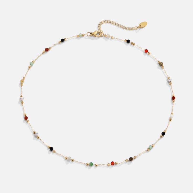 Multi-Gemstone Beaded Necklace