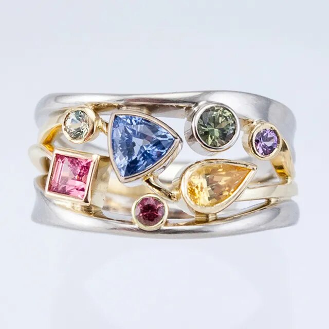 Multicolour Stone Ring