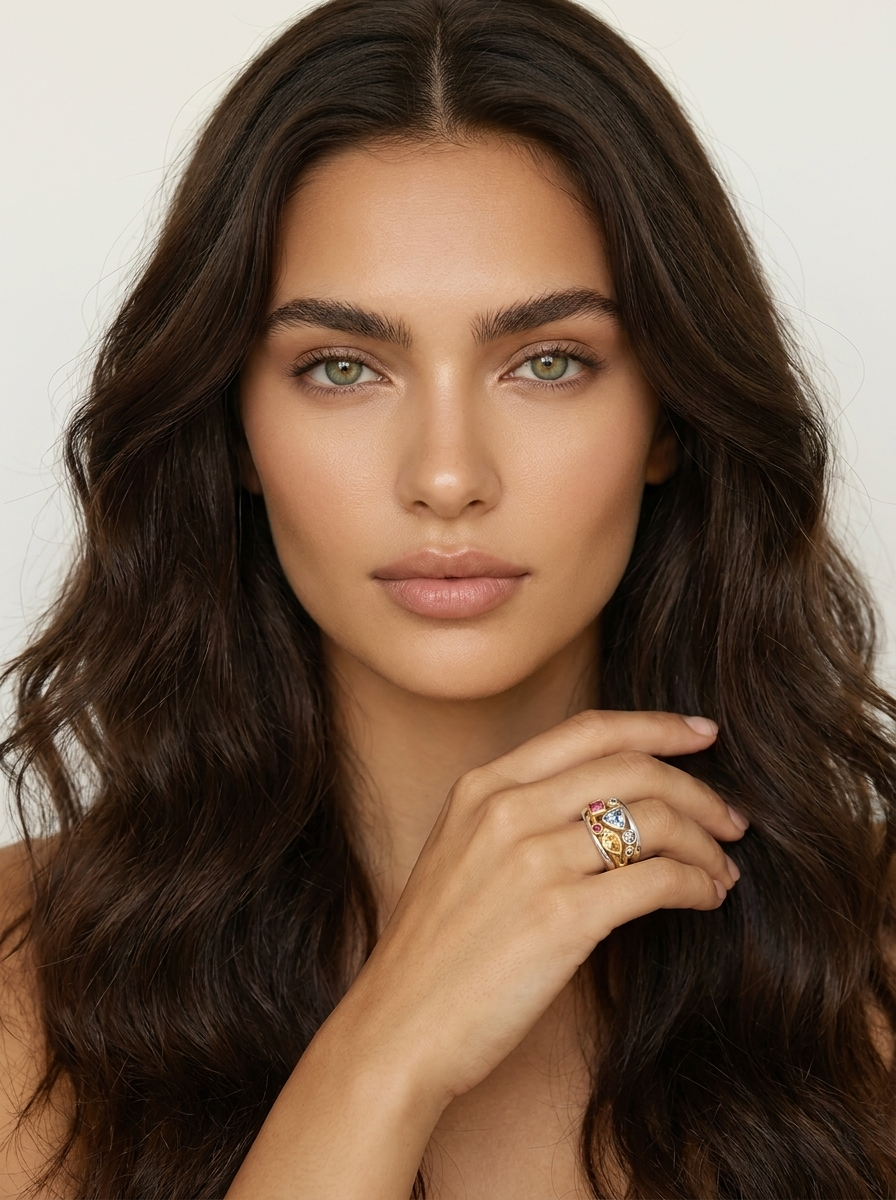 Multicolour Stone Ring