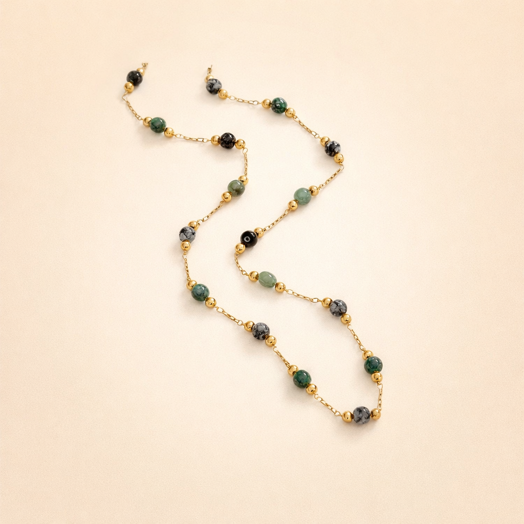 Natural Stone Beaded Necklace