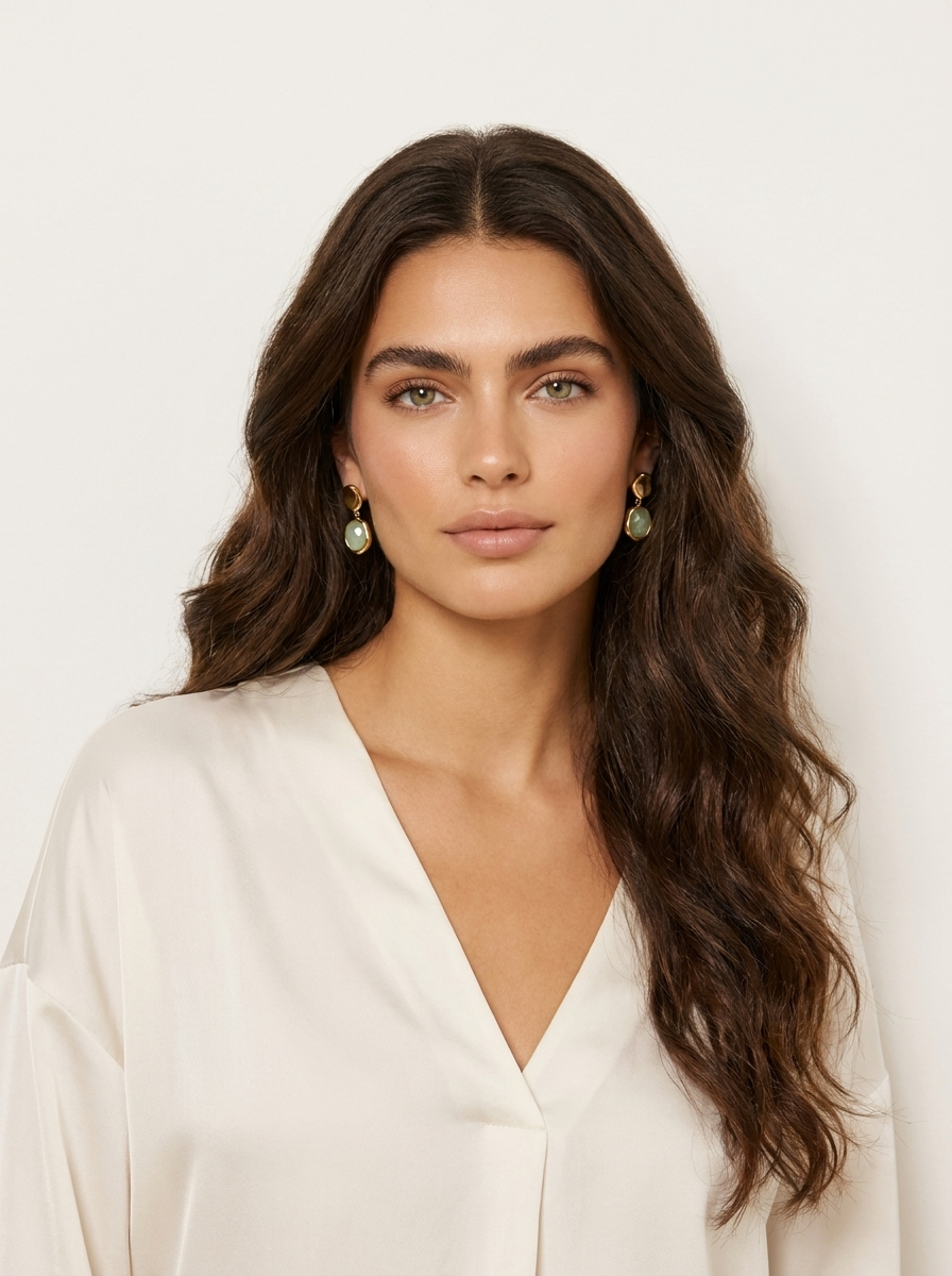 Natural Stone Drop Earrings
