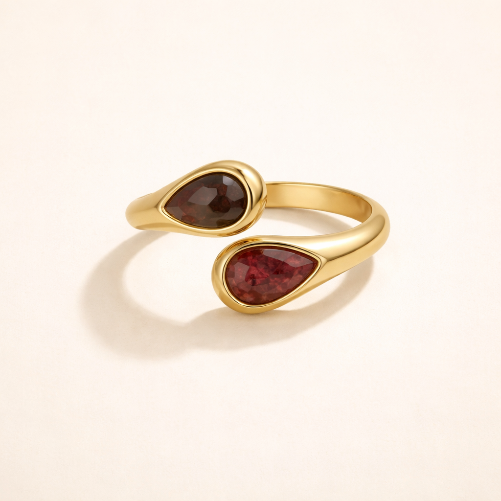 Natural Stone Open Ring