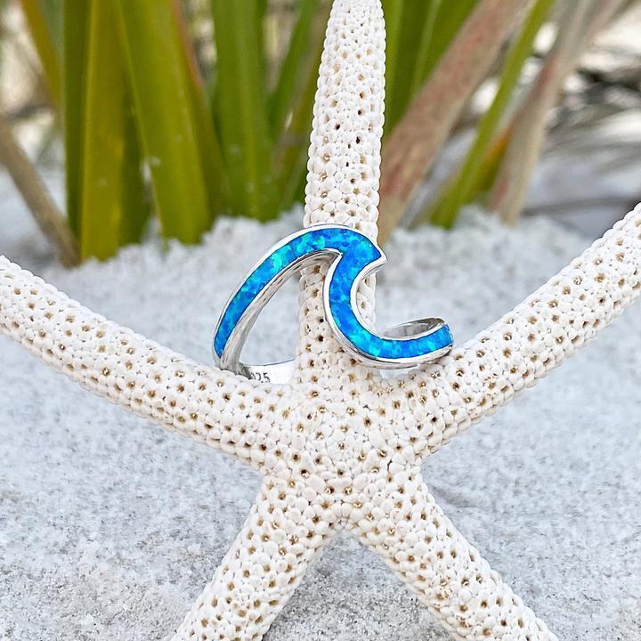 Ocean Opal Wave Ring