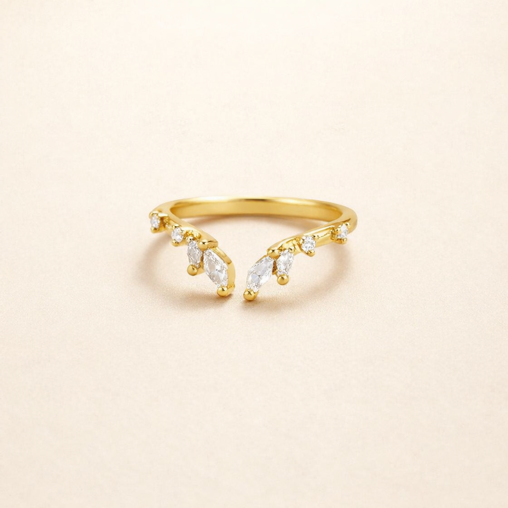 Open Crystal Ring