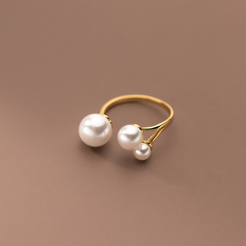 Open Pearl Statement Ring - Vivienne