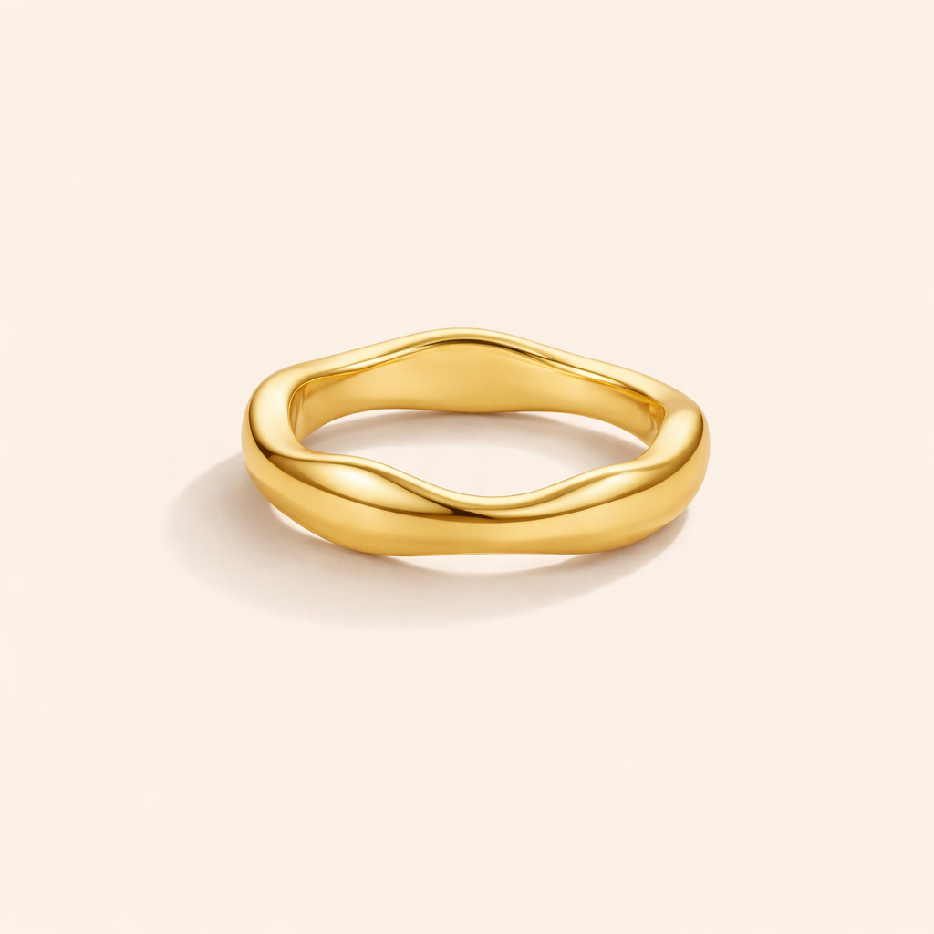 Organic Wave Band Ring