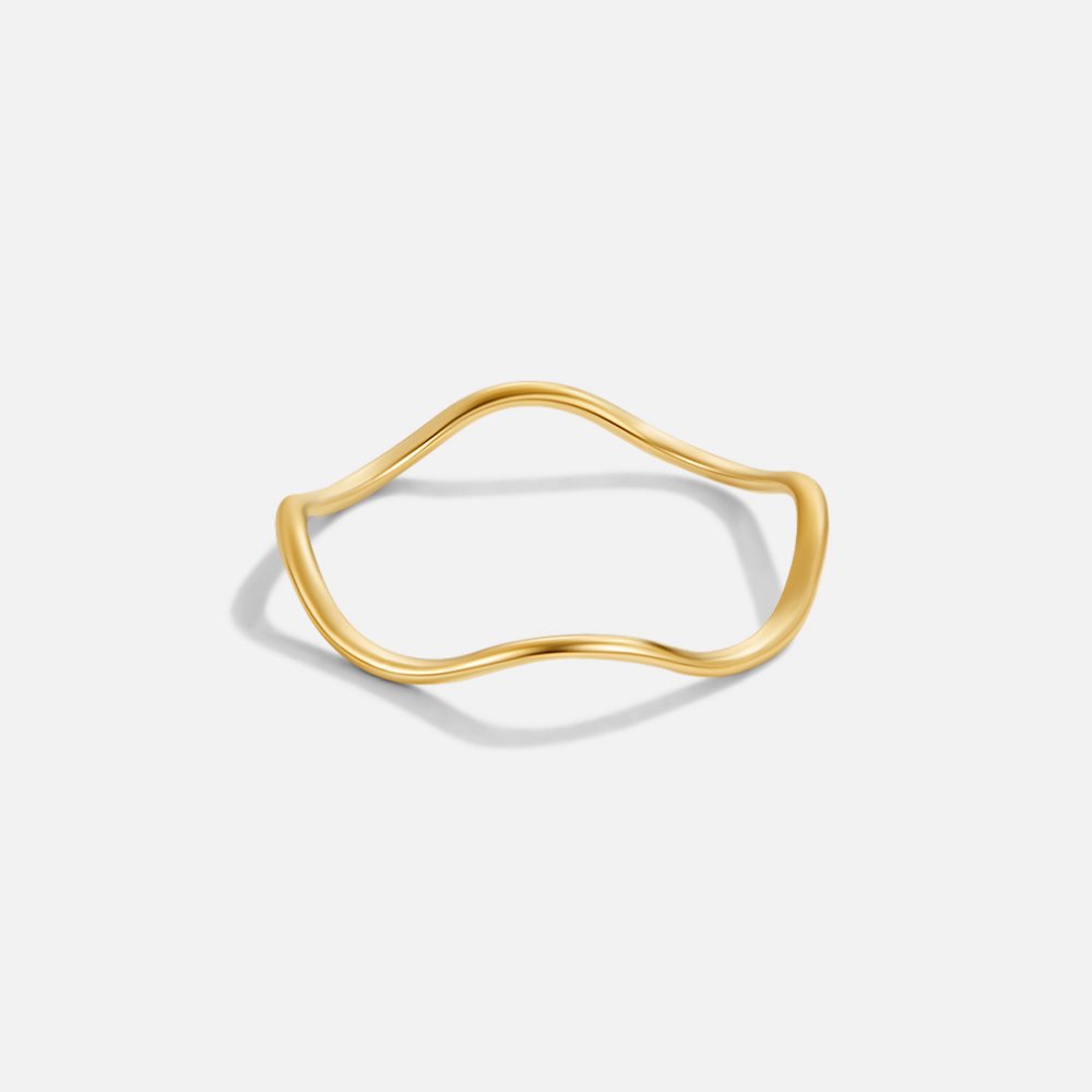 Organic Wave Gold Ring