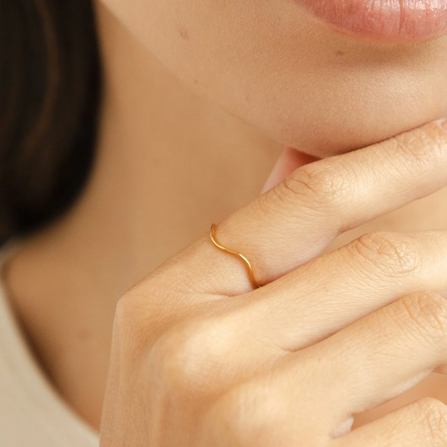 Organic Wave Gold Ring