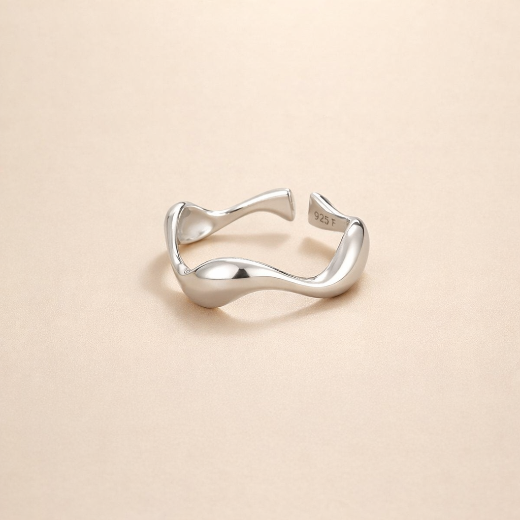 Organic Wave Open Ring