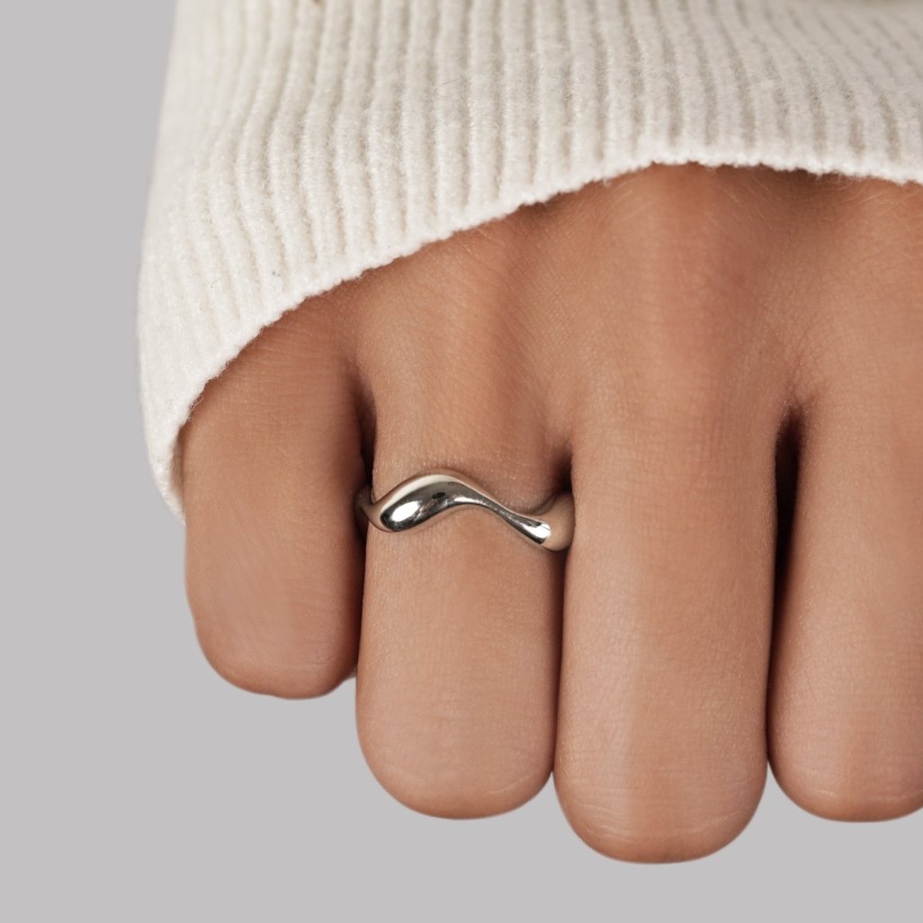 Organic Wave Open Ring