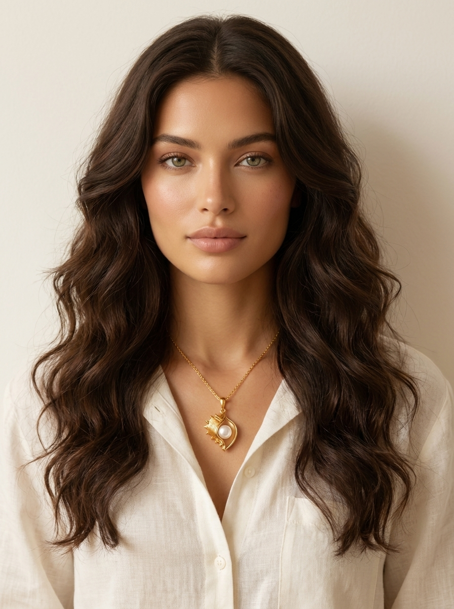 Pearl Seashell Pendant Necklace