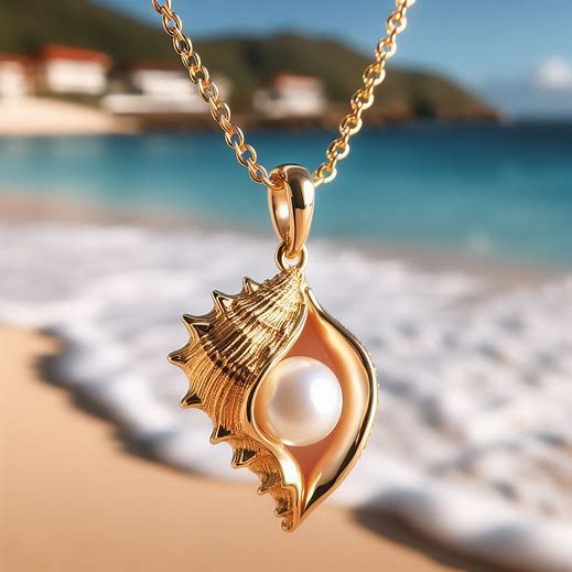 Pearl Seashell Pendant Necklace