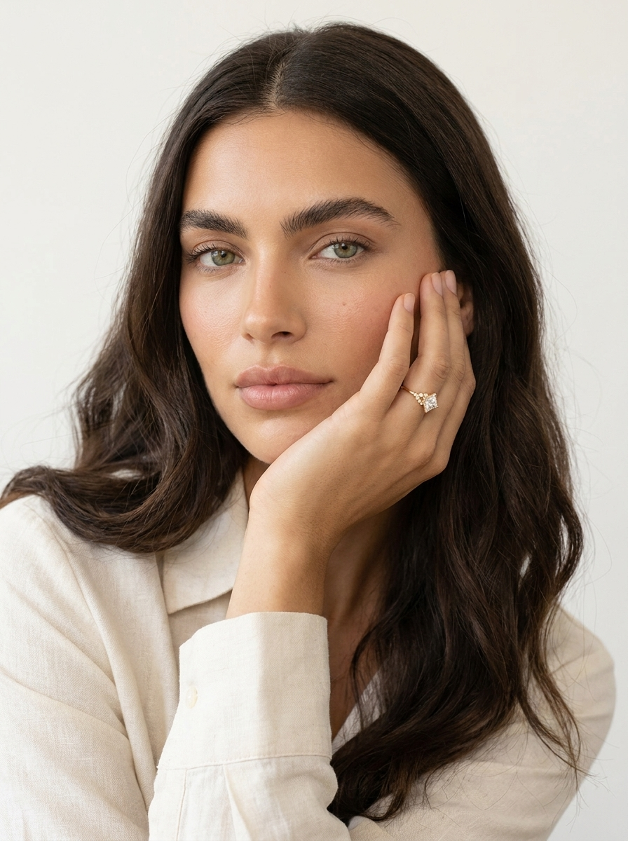 Princess Cut Crystal Ring - Aria
