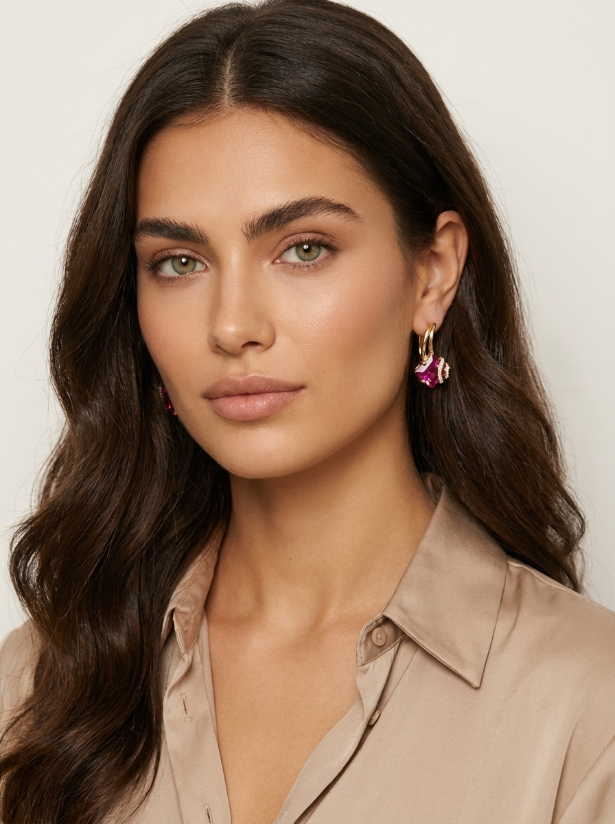 Pink Crystal Earrings