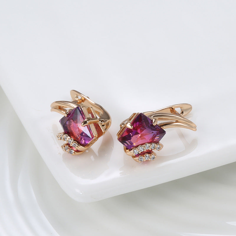 Pink Crystal Earrings