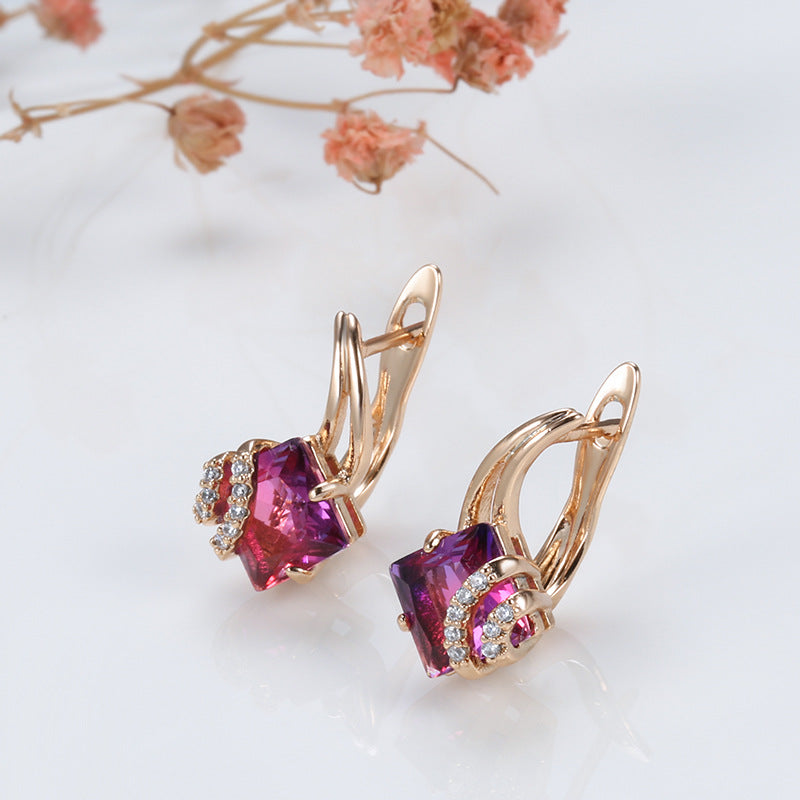 Pink Crystal Earrings