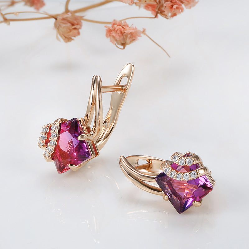 Pink Crystal Earrings