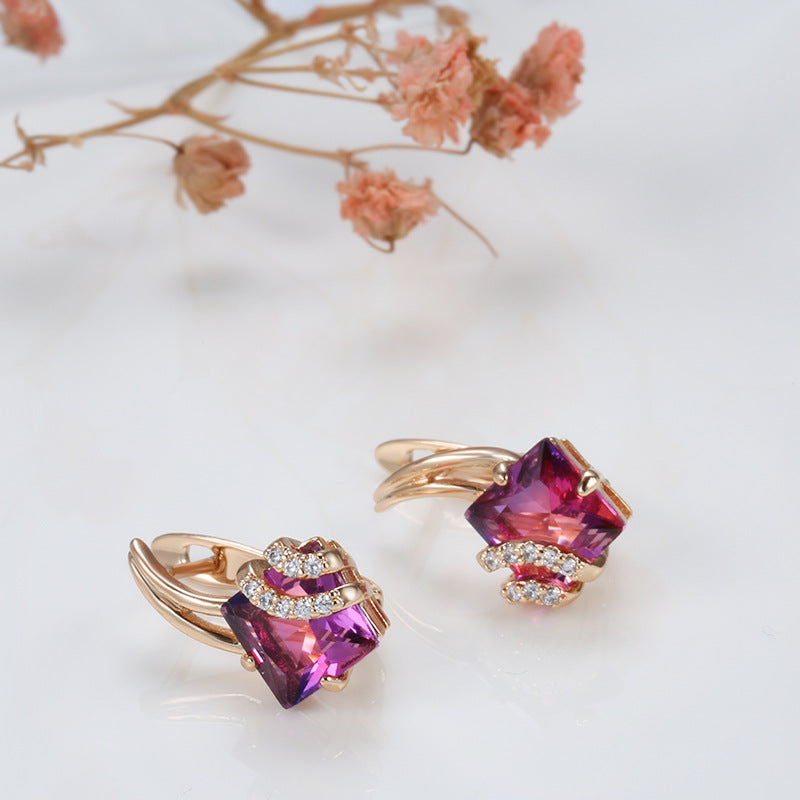 Pink Crystal Earrings