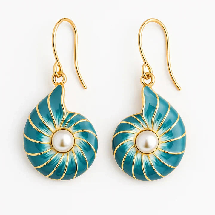 Shell Pearl Drop Earrings