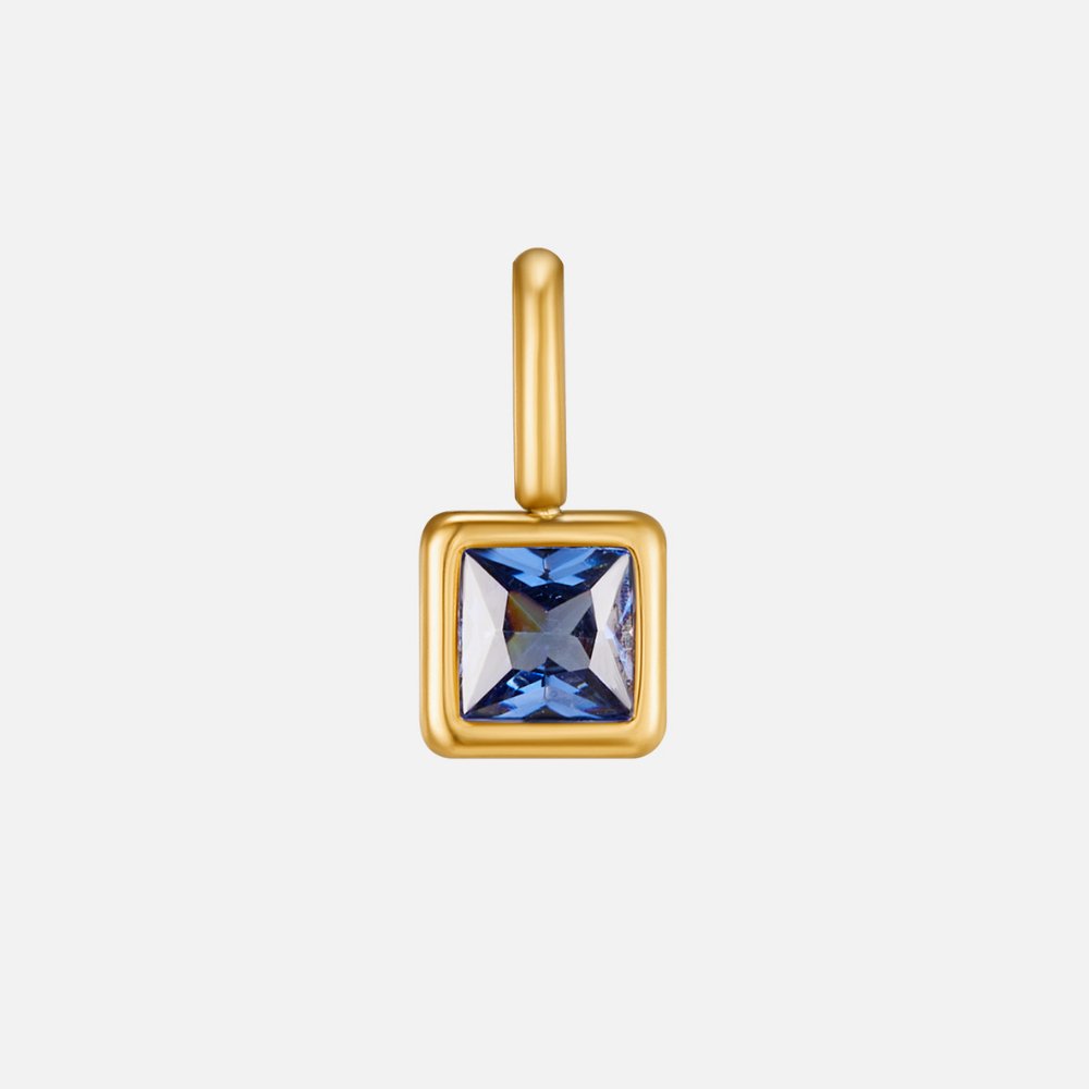 Square Gem Pendant Necklace