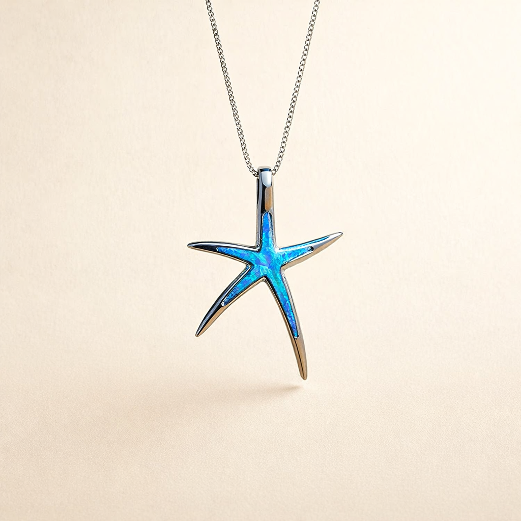 Starfish Inlay Pendant Necklace