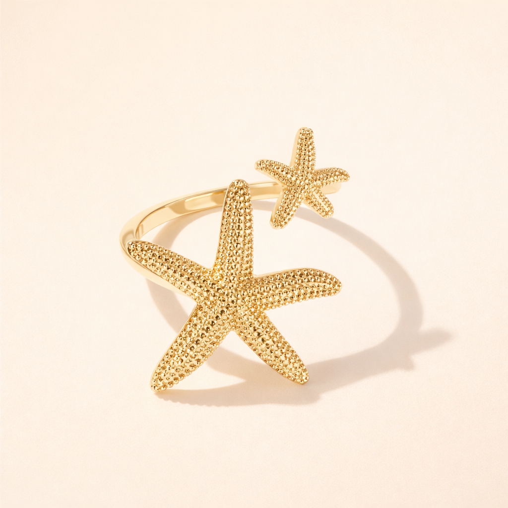 Starfish Open Band Ring