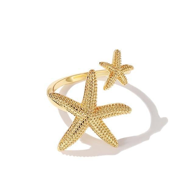 Starfish Open Band Ring
