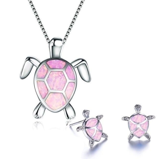 Turtle Pendant Jewellery Set