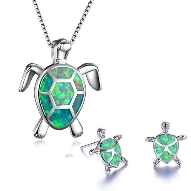 Turtle Pendant Jewellery Set