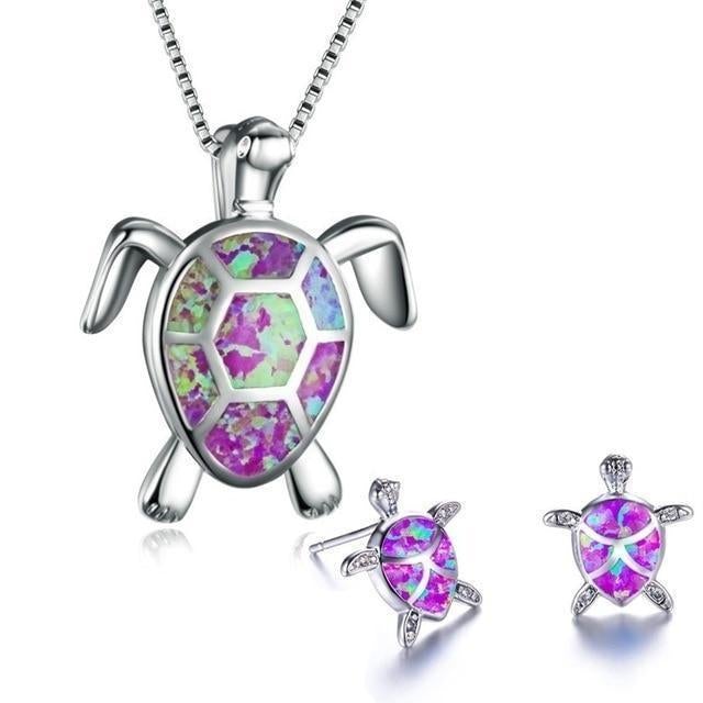 Turtle Pendant Jewellery Set
