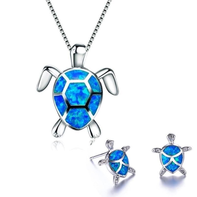 Turtle Pendant Jewellery Set