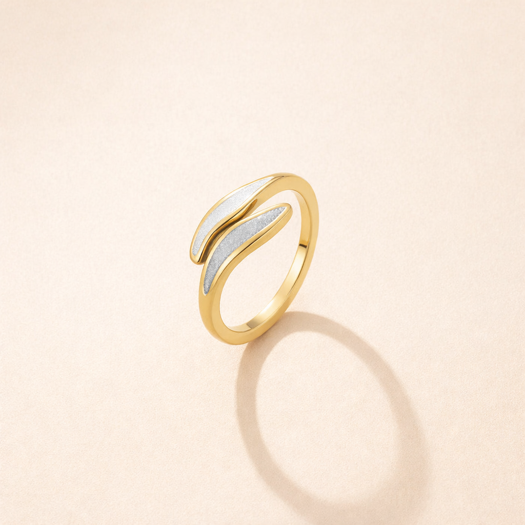 Two-Tone Wave Ring