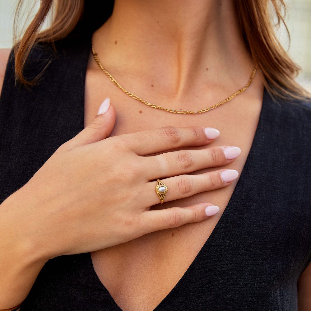 Vintage Pearl Statement Ring