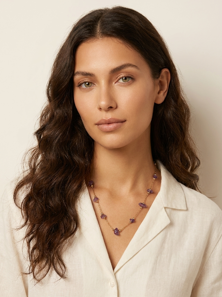 Amethyst Beaded Necklace