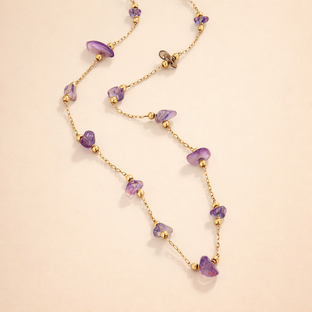 Amethyst Beaded Necklace
